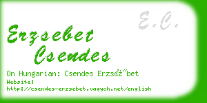 erzsebet csendes business card